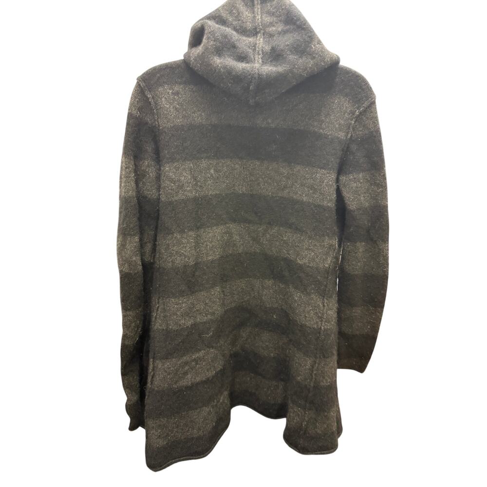 Vince Wool Cashmere Alpaca Womens S Open Hooded Cardigan Sweater Stripe Designer - Picture 4 of 5